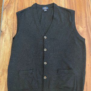 Brooks Brothers "346" XL gray extra fine merino wool vest